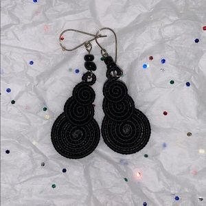 Authentic black earrings